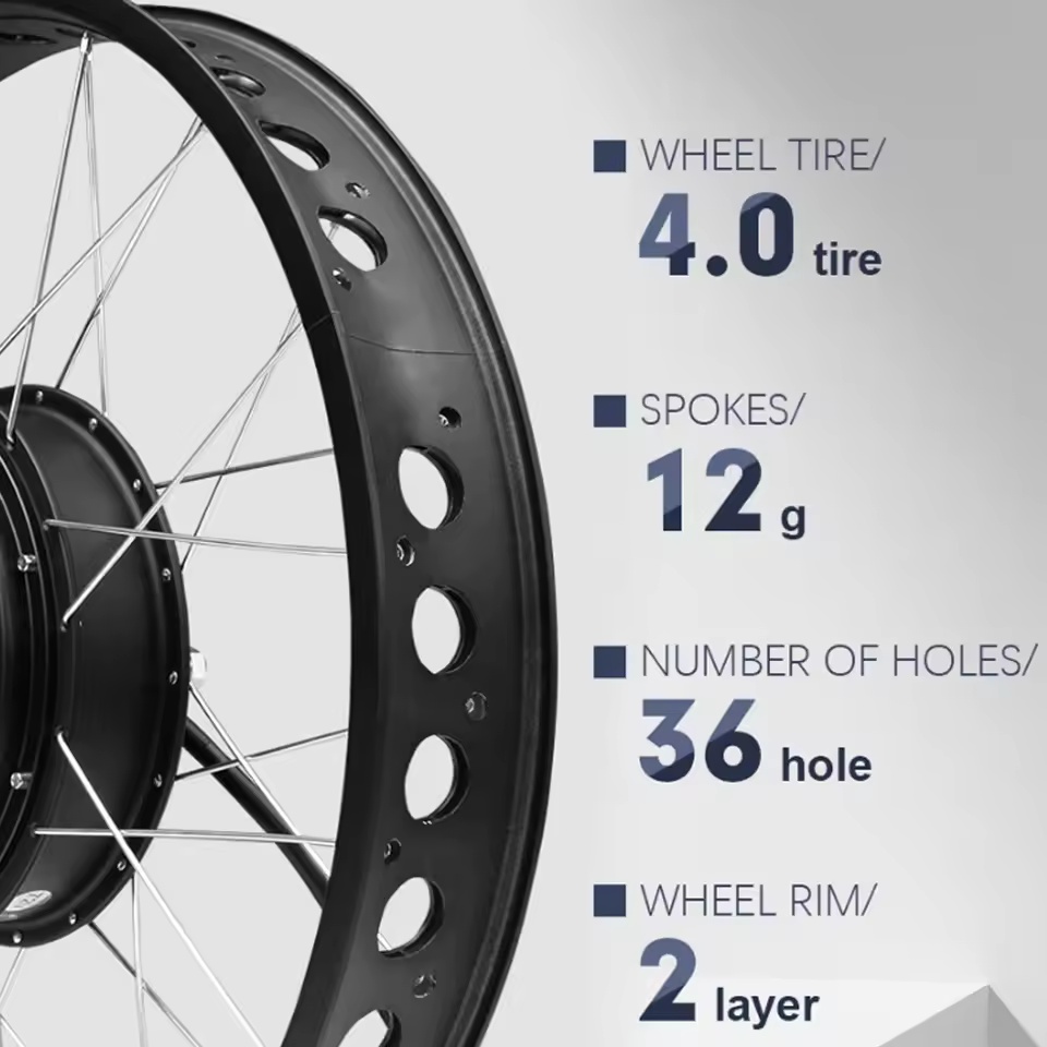 72V 3000W Fat Tire Snow Bike M - огляд і ціна Ebike Conversion Kit 72V 3000W