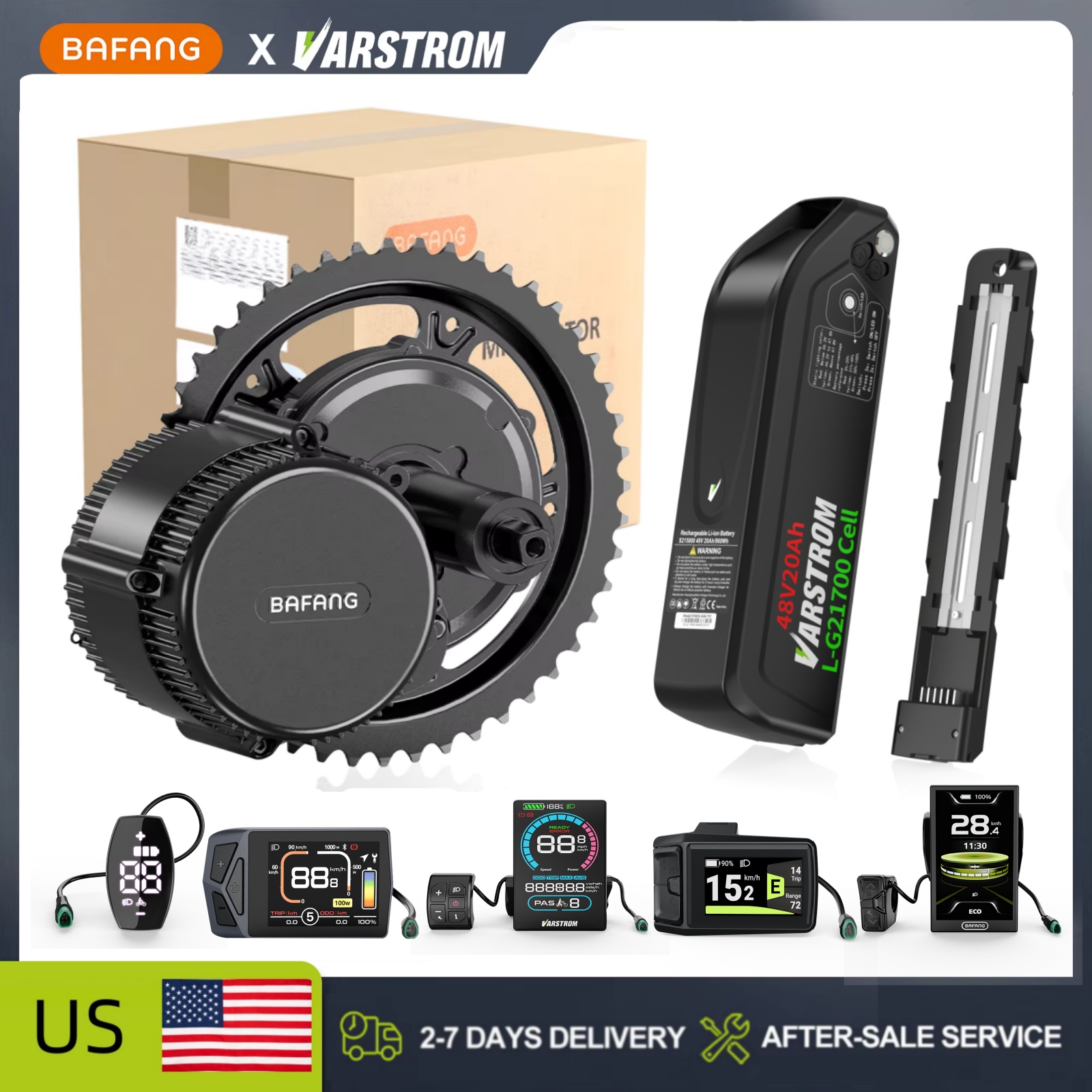 [US Stock]Bafang 48V Mid Drive - огляд і ціна Bafang Bbshd 1000W Conversion Kit